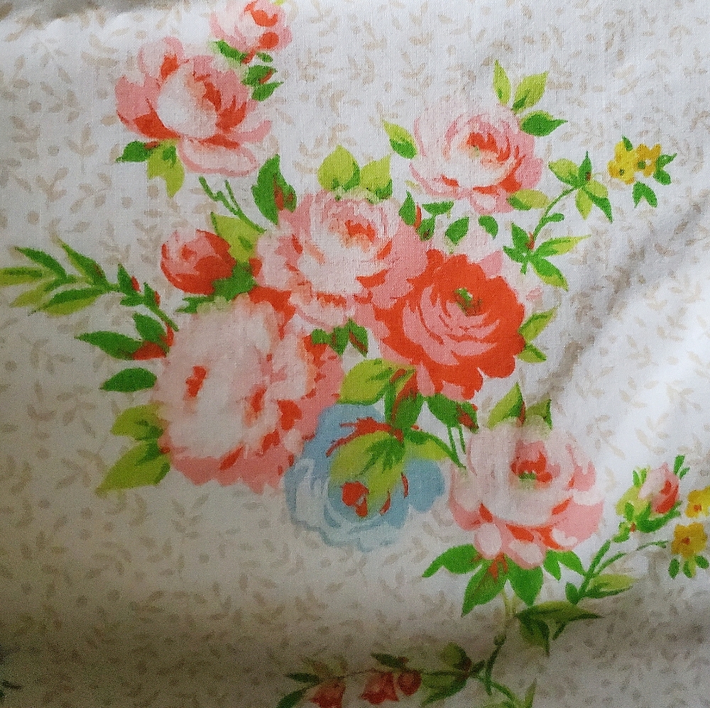 Pequot Double Full Flat Sheet Floral Elegance Cottagecore Vintage Percale - Picture 3 of 8